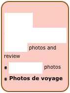 
Réunion
Evaluation & infos
Hôtels photos and review
 Restaurants photos
 Photos de voyage